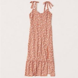 Abercrombie Tie Strap Midi Dress (m)